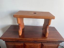 Ancien Tabouret Escabeau Marchepied en Bois