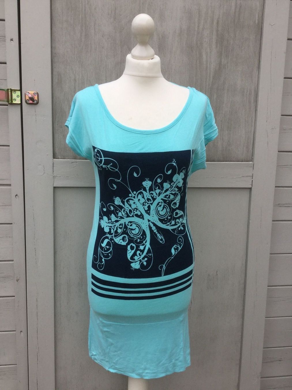 Kleider: Tunique Robe turquoise Papillon, taille M – Neu (gemäss Beschreibung) aus Agiez von chouchanelle 5