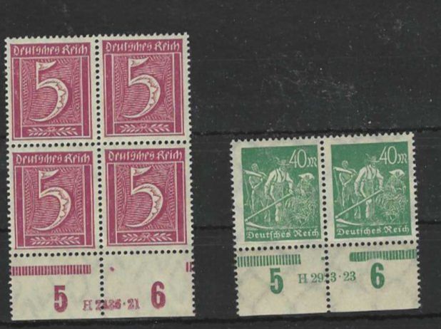 Tutti i francobolli: DEUTSCHES REICH 1921 ** FREIMARKEN – Nuovo (secondo la descrizione) da Dintikon venduto da bonita099