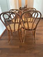 4 Wiener Kaffeehausstühle Holz Geflecht gebrauchter Zustand