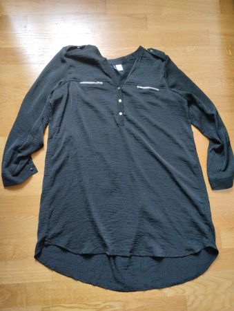 Divided by H&M Long Sleeve Blouse Black Size 40
