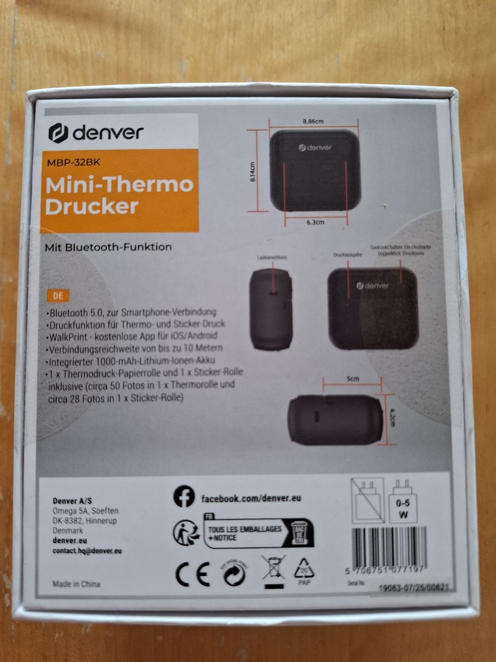 Drucker: Mini Thermo Drucker von "Denver" – Neu und originalverpackt aus Bubendorf von feipelig 2