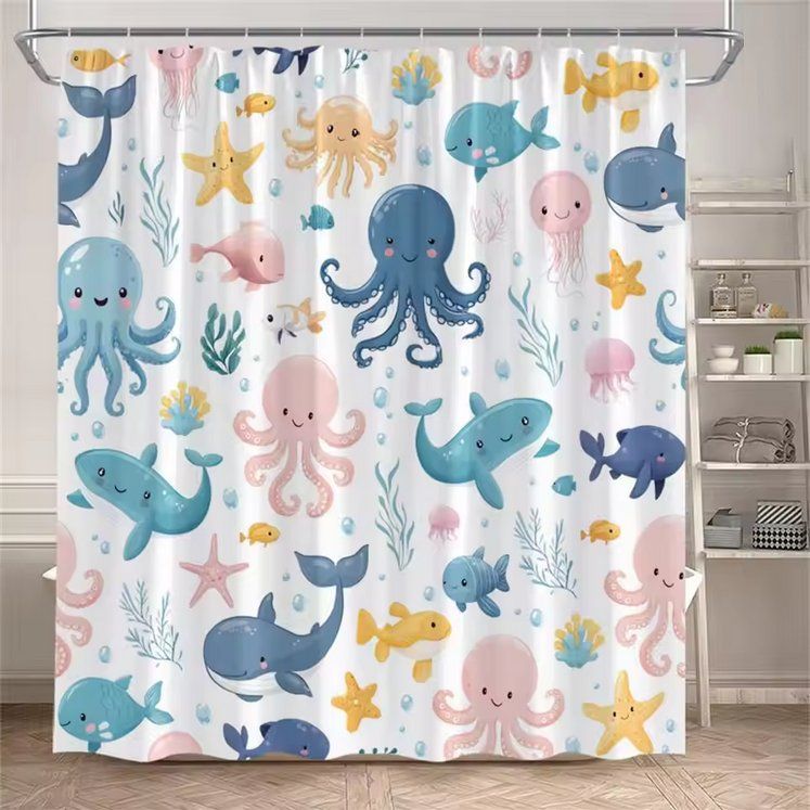 Tende: Fish Seana Duschvor / Rideau de douche - 180cm – Nuovo e nell'imballaggio originale da Bremblens venduto da animalopolis