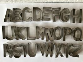 Ausstechformen A–Z aus Edelstahl (Backen, Basteln, Deko)