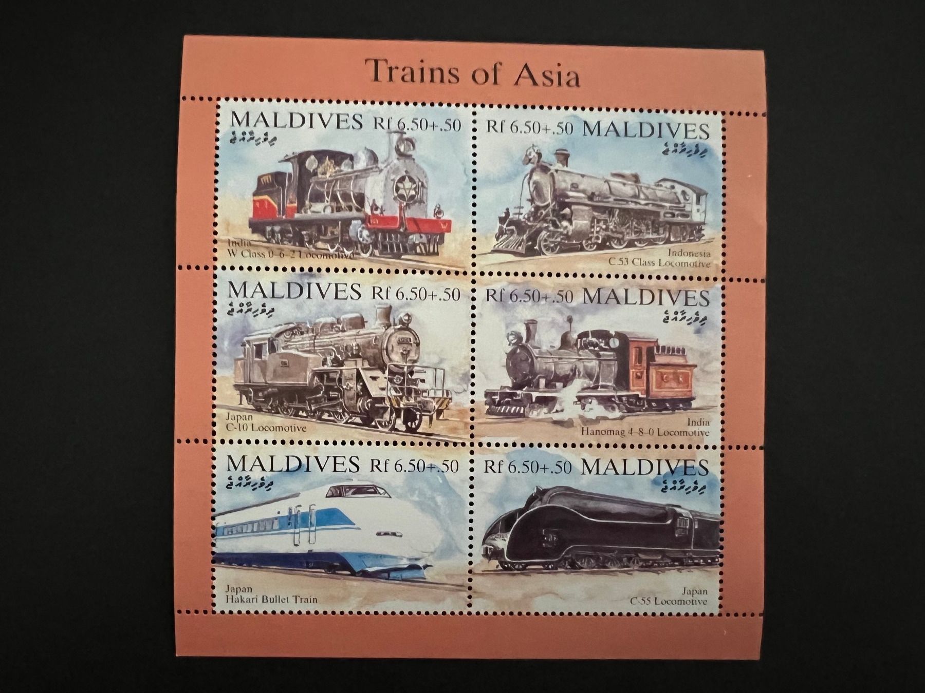 Tutti i francobolli: Malediven Eisenbahn Block  **  Luxus   (B749) – Usato da Hinwil venduto da Sidi4