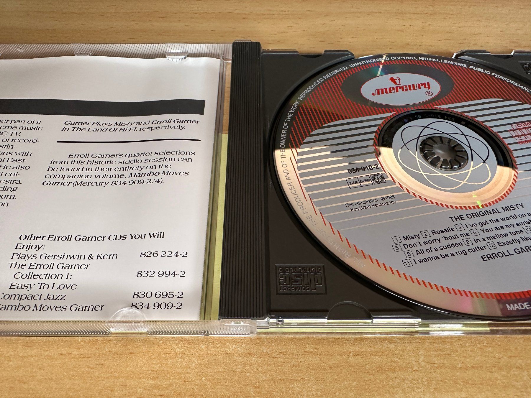 CD: Erroll Garner - The Original Misty – Usato da Rikon im Tösstal venduto da Alpenmutz 2