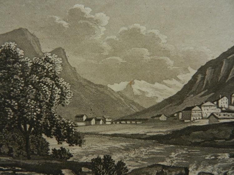 Stiche: Das Dorf Splügen Aquatinta – Gebraucht aus Risch von Antikfee 8