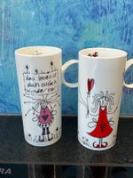 2 Lebendig Tassen Becher Tee Punsch Geschirr Becher Mug