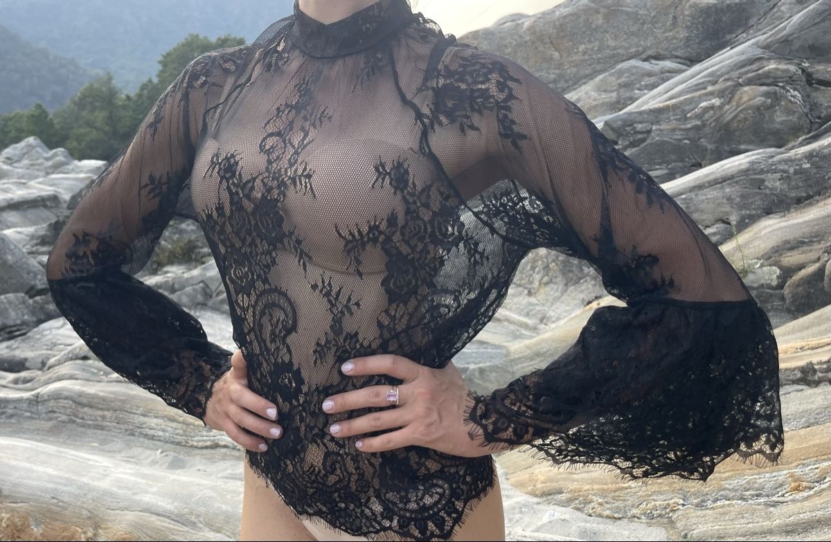 Camicette: Glamour Camicia di pizzo con maniche volante  – Nuovo e nell'imballaggio originale da Gordevio venduto da LanaZimm 2