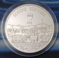 1 Unze Silber Schöne Schweiz Zug Polierte Platte 1 Oz Ounce