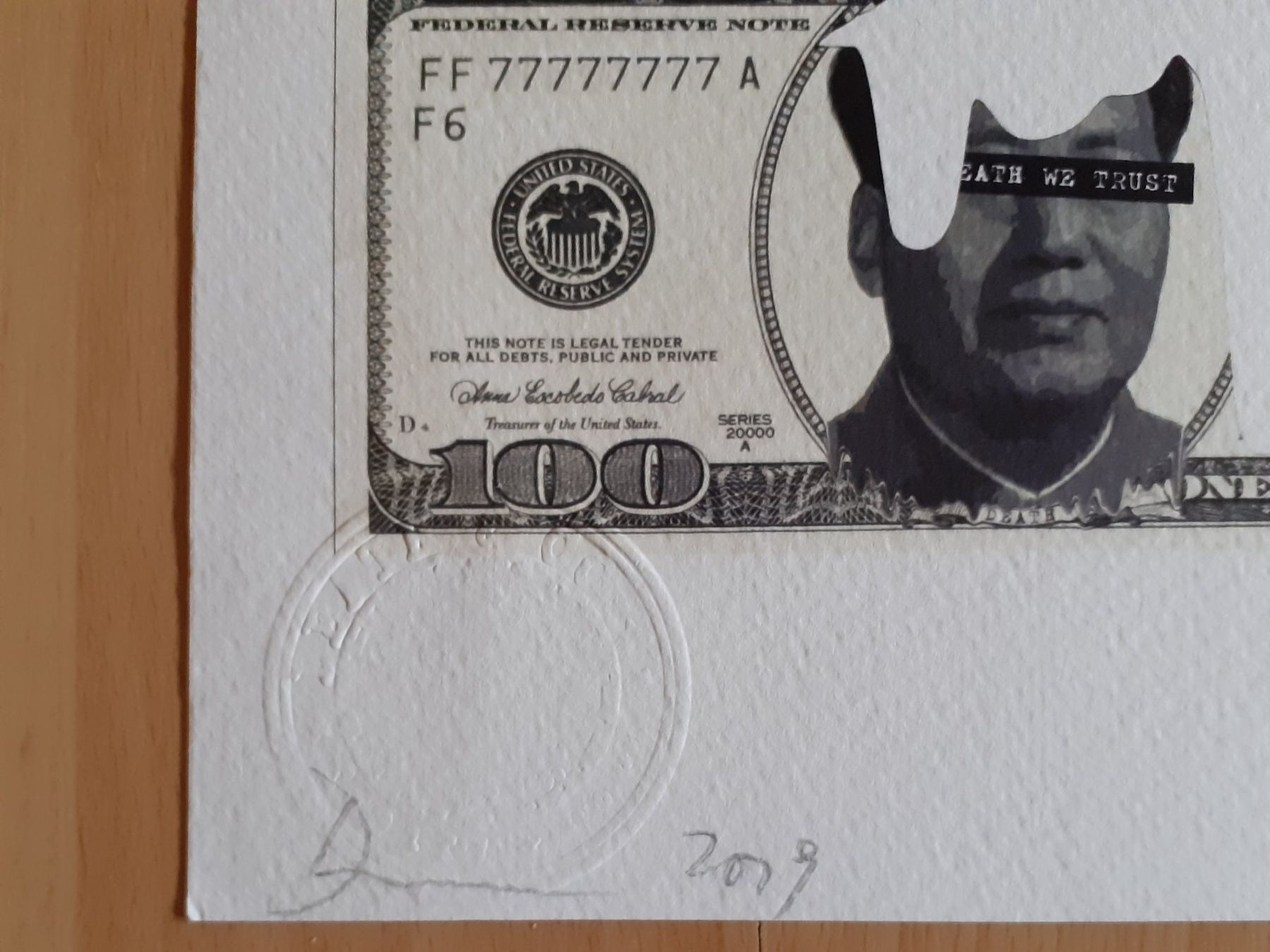 Grafiken & Lithographien: Death NYC 'Queen Note Red Bow' Graffiti /handsigniert numm – Gebraucht aus Basel von ideashop 2
