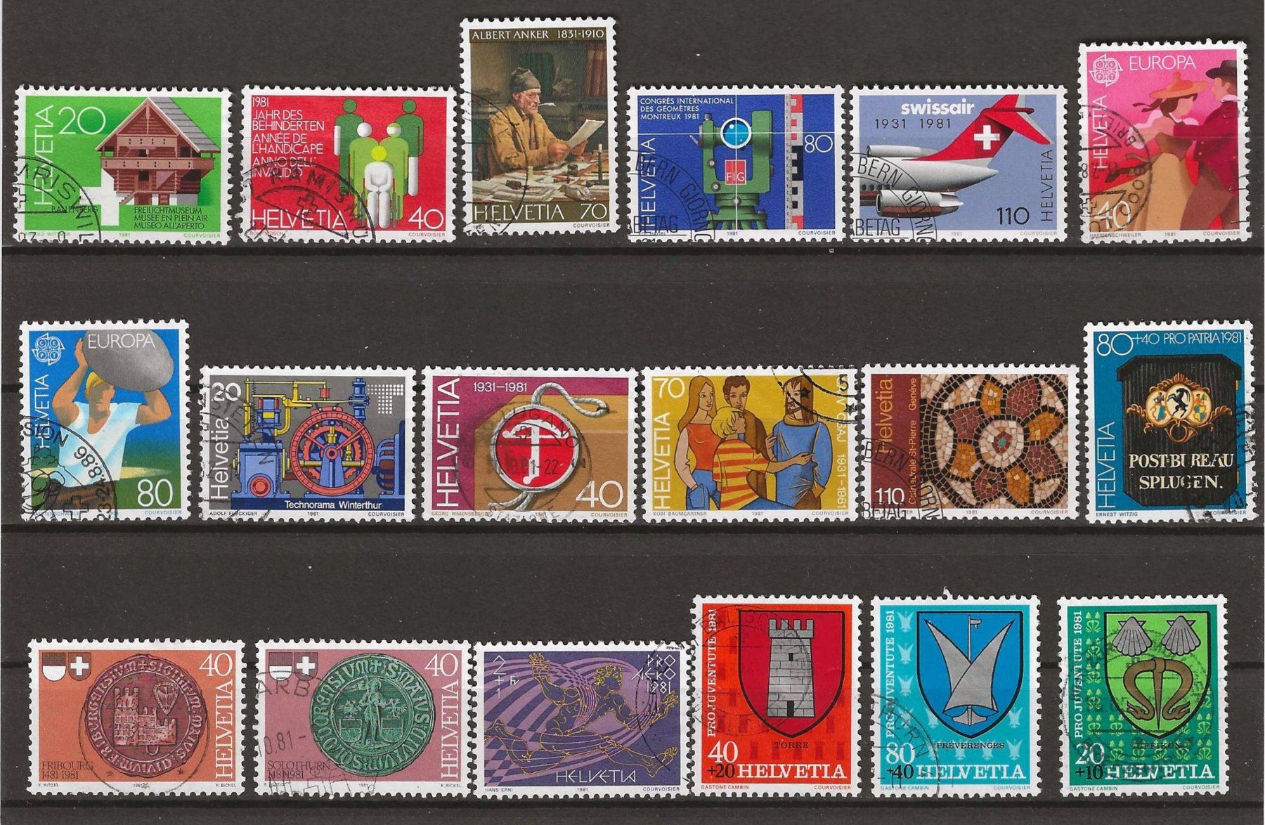 Tous les timbres: Rest  Jahr 1981 Gebraucht – D'occasion à Susten par lmf_98wh