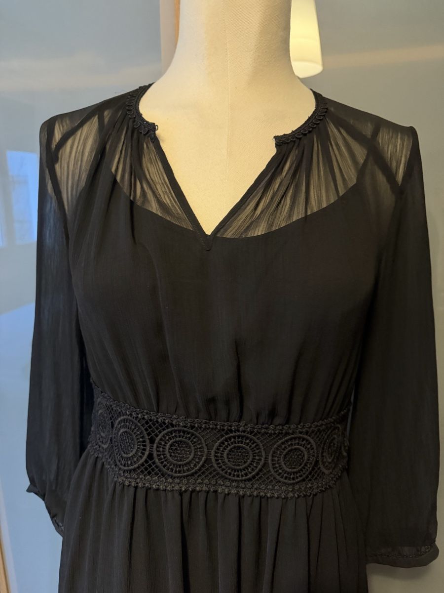 Kookai Vestiti: Robe Kookai mousseline noire – Usato da lausanne venduto da annec777 1