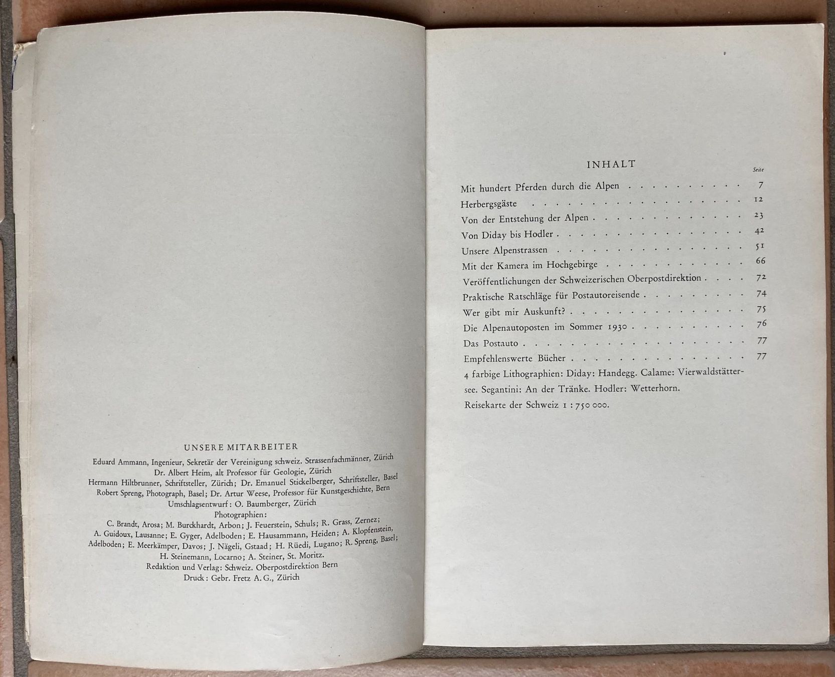 Libri: Das Alpenbuch der Eidg. Postverwaltung – Usato da Versoix venduto da HELVETICA_1 1
