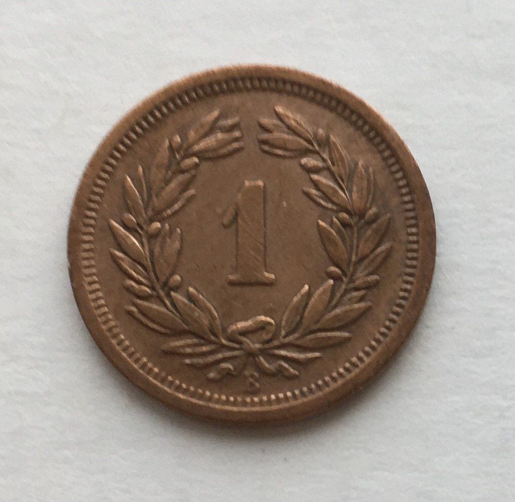 Tutti le monete: 1920 1 Rappen -unz – Usato da Kirchberg SG venduto da Helveticus00 1
