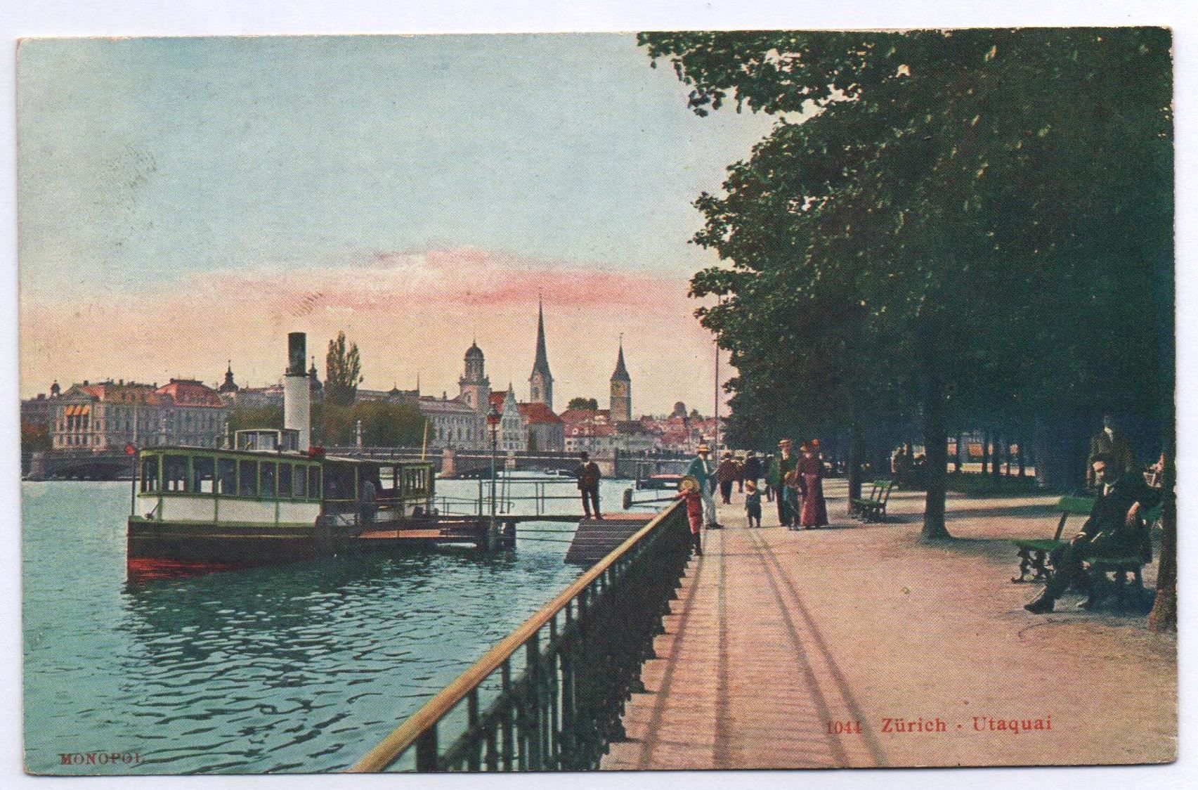 Ansichtskarten: ZÜRICH Utoquai, Dampfschiff – Neu (gemäss Beschreibung) aus Jona von philajona