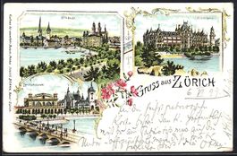 Litho Zürich, Landesmuseum, Alpenquai, 