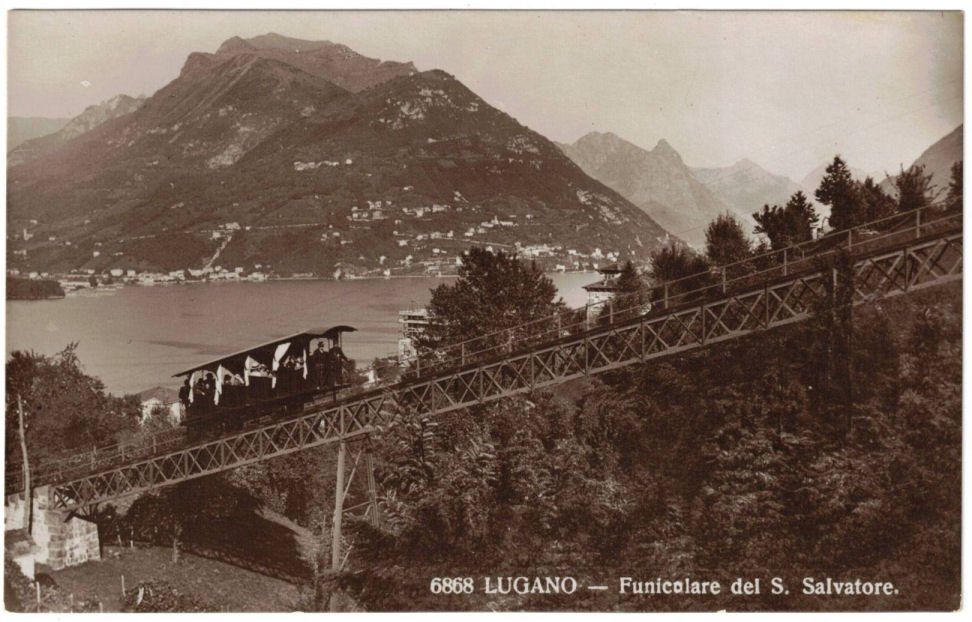 Cartoline postali: Lugano - Standseilbahn Monte San Salvatore – Usato da Binningen venduto da Mountainrider