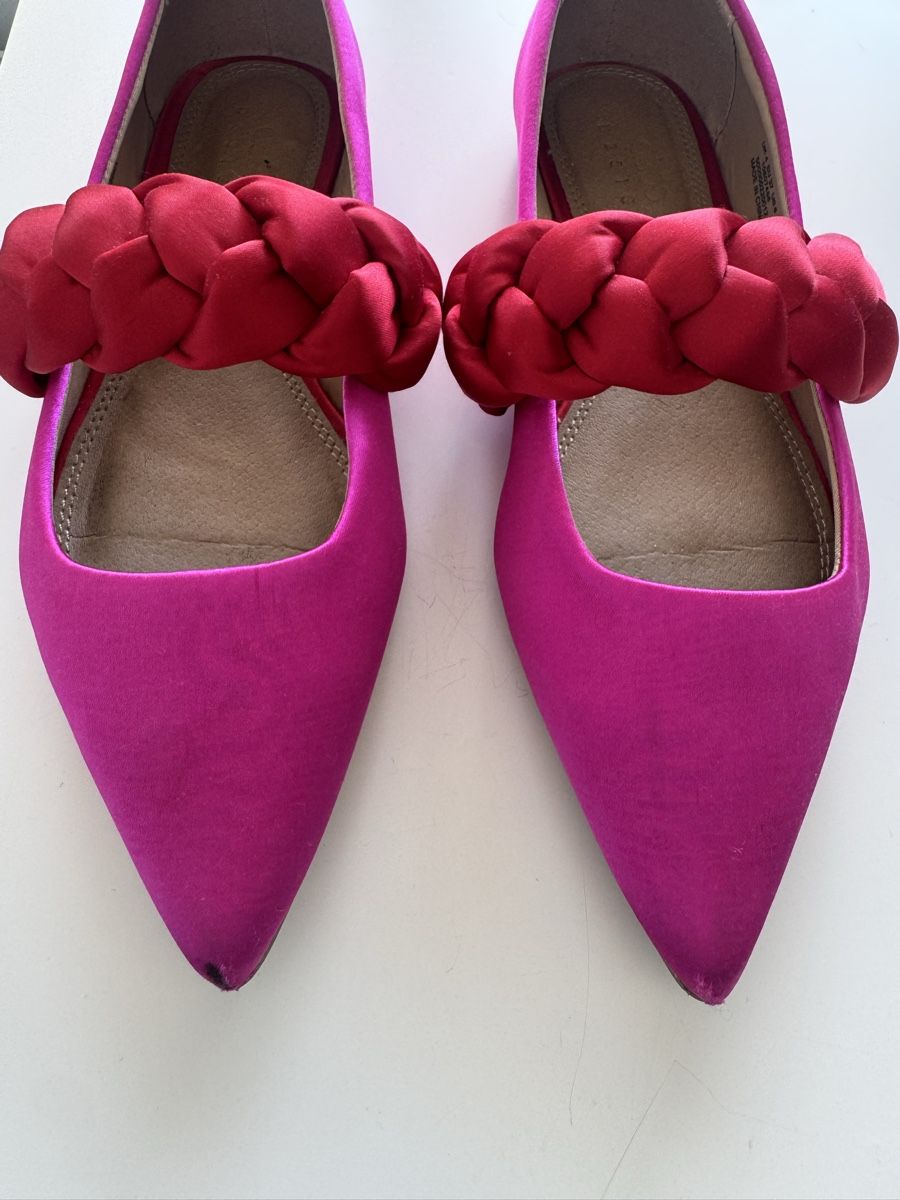 Asos Damenschuhe: Flache Pumps mit rotem Flechtband - Gr. 37 – Gebraucht aus Zürich von ERueff 4