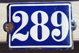 Ancienne plaque de rue en tôle émaillée bombée vers 1900/20