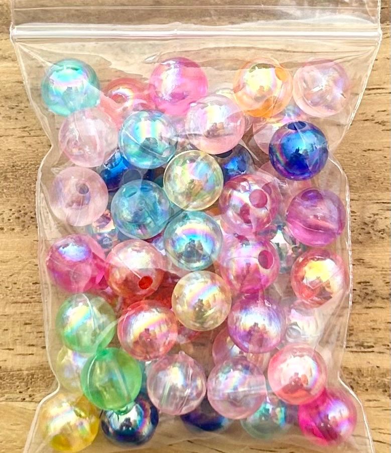 Perlen (unechte): Acryl Bastelperlen bunt glänzend, 8mm, ca 30 Stück – Neu und originalverpackt aus Geneve von vane267
