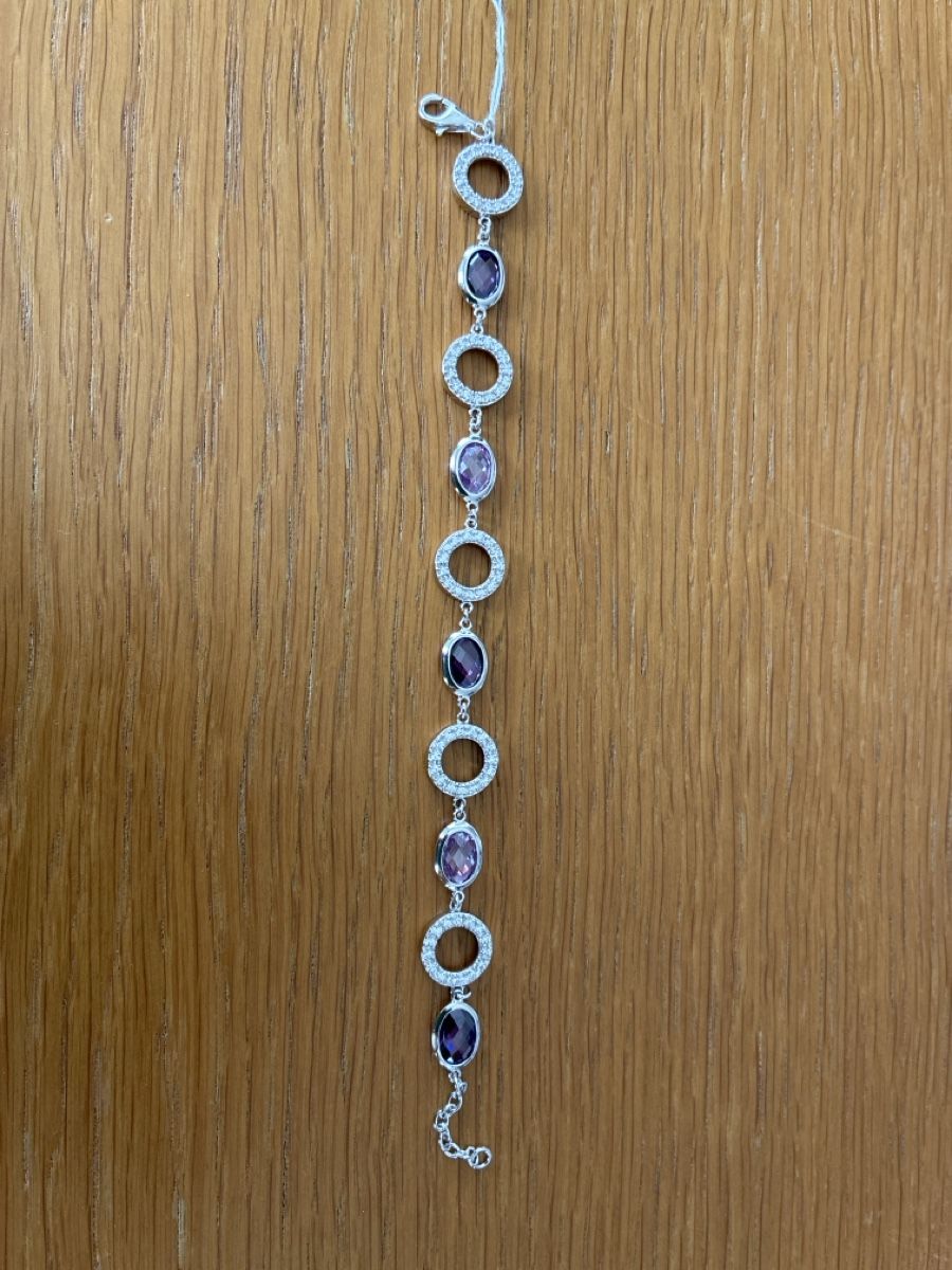 Bracciali & Braccialetti: Wunderschönes Armband mit lila Steinen, Modeschmuck – Nuovo (secondo la descrizione) da Mühlau venduto da hofstattuhu