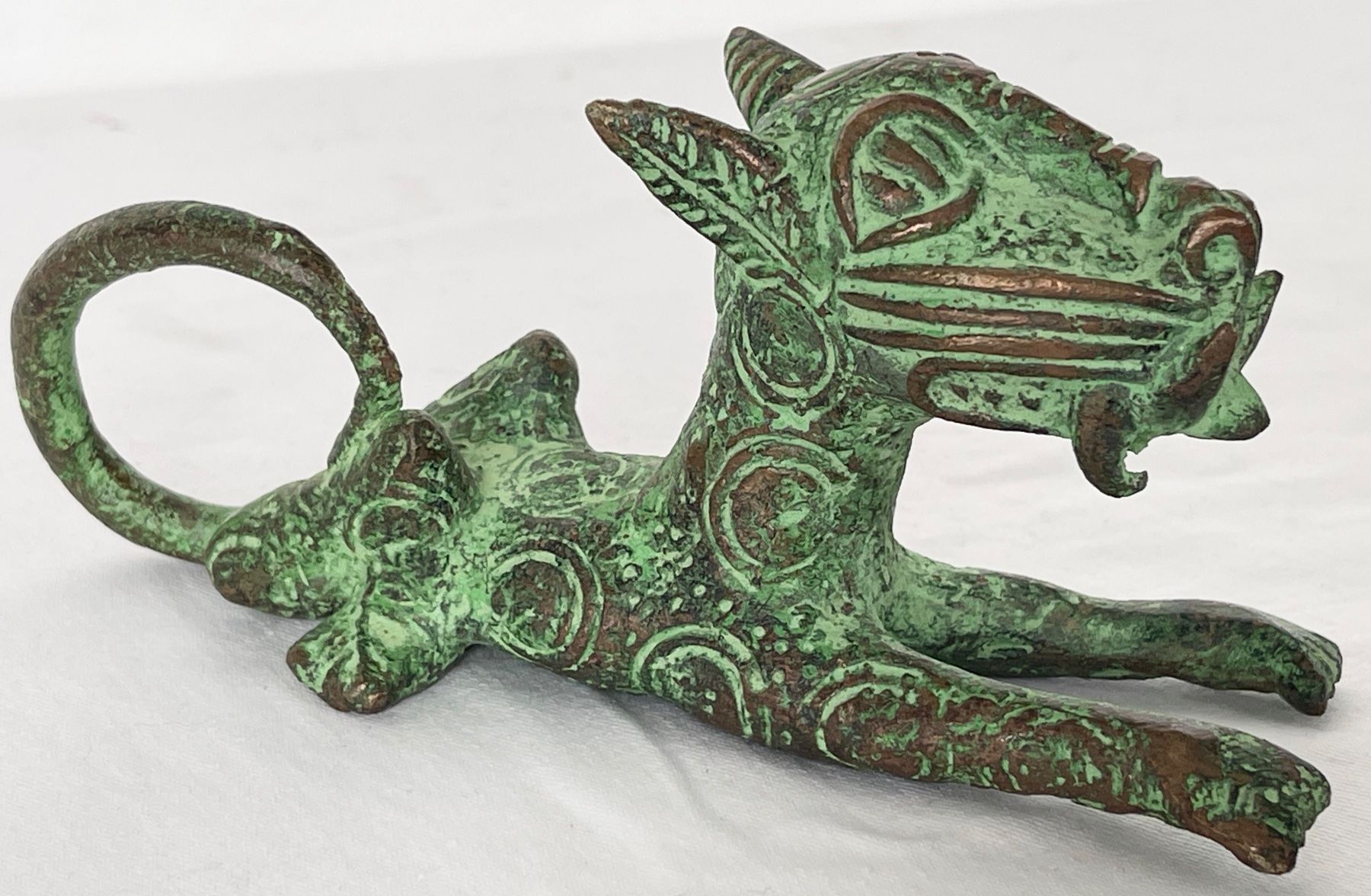 Sculture & Statue: feiner alter Leopard Bronze Benin Länge 15,5 cm – Usato da Rüthi (Rheintal) venduto da Kunsthaus777 1