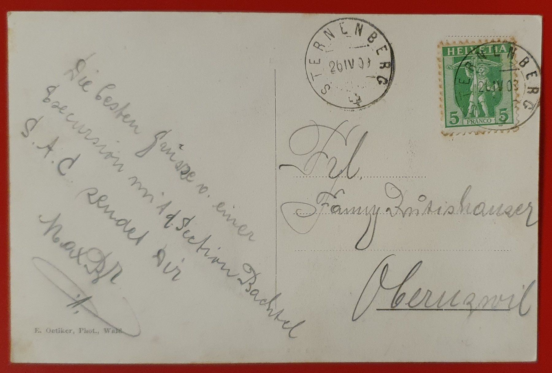 Cartoline postali: Gruss vom Sternenberg – Usato da Kreuzlingen venduto da Rschweiz1 1