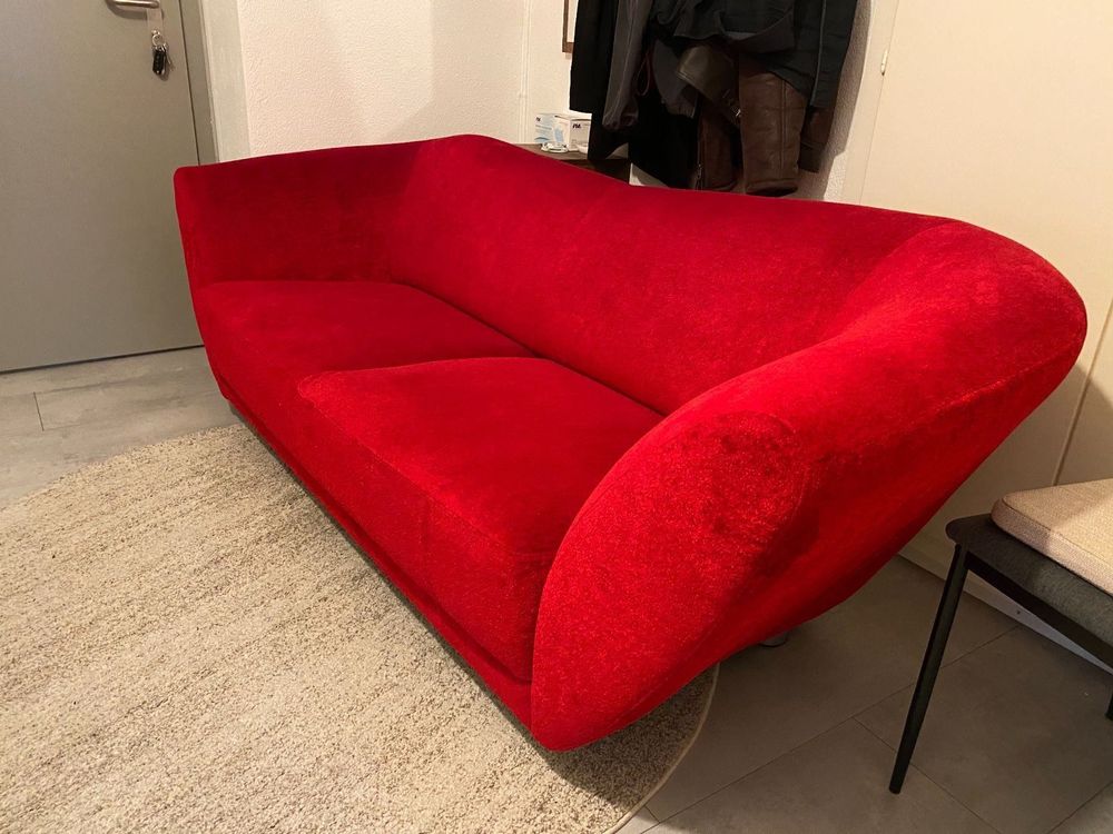 Sofa rot (Gebraucht) in Baden für CHF 150 – mit Lieferung auf Ricardo ...