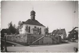 Schwerzenbach, Dorfteil mit Kirche - (1963