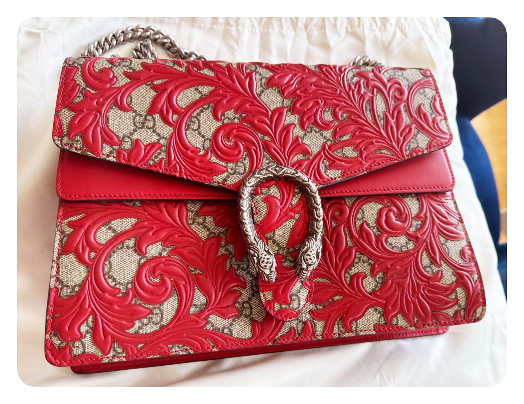 Gucci Borse da donna: GUCCI Dionysus Arabesque Rot NP.3000chf Full set – Usato da Meggen venduto da Contenance7