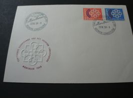 Brief Ersttag 1959, Europamarke mit Überdruck