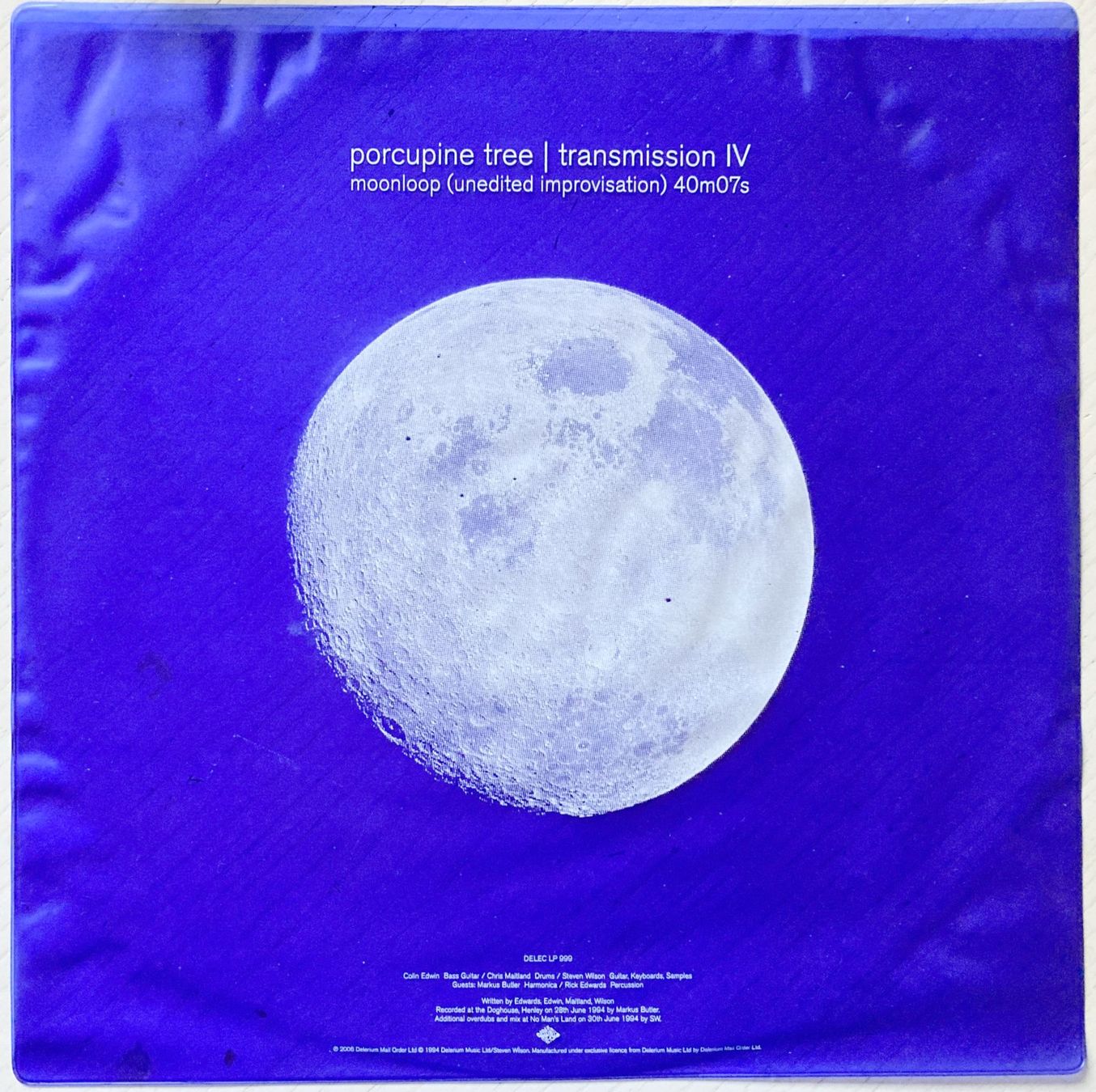 Dischi in vinile: PORCUPINE TREE - TRANSMISSION IV - MOONLOOP (UNEDITED IMPROV – Usato da Bottens venduto da hotter-than-hell