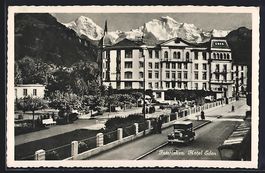 Interlaken, Strassenpartie am Hotel Eden