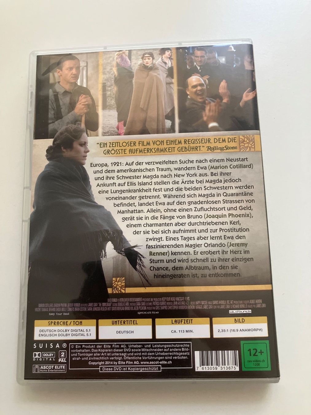 Tous les DVDs: The Immigrant (DVD) Cotillard, Phoenix, Renner – D'occasion à Arbon par HelFer01 1