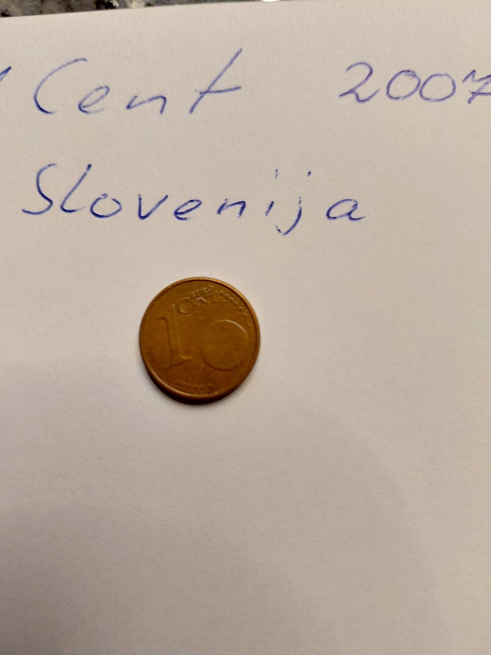 Tutti le monete: 1 Cent Slowenien 2007,  Selten! Top! – Usato da Bonaduz venduto da topolino052