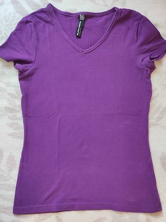 Lila Stretch T-shirt Grösse XS