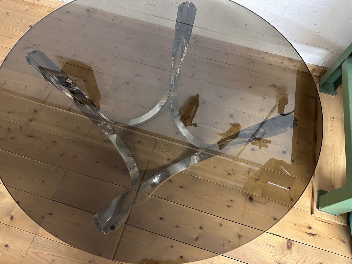 Tavoli: Vintage Couchtisch mit Glasplatte – Usato da Uetikon am See venduto da manoka1 1