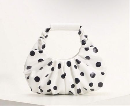 Sac à main blanc pois noirs neuf