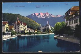 Thun, Wasserpartie mit Hotel Beaurivage,