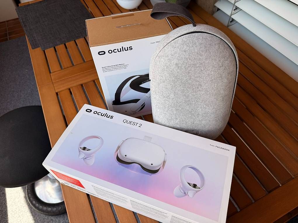 Meta Casco VR: Meta Oculus Quest 2 256GB mit Battery Elite Strap und Tasche – Usato da Therwil venduto da dischelle