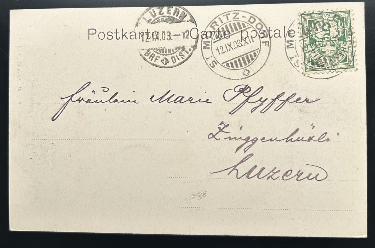 Cartoline postali: Albulabahn Bevers mit Dampfzug  – Usato da Horw venduto da Tellbub 1