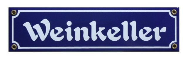 Insegne: Emailschild - Weinkeller – Nuovo e nell'imballaggio originale da Ennetbürgen venduto da open24shop