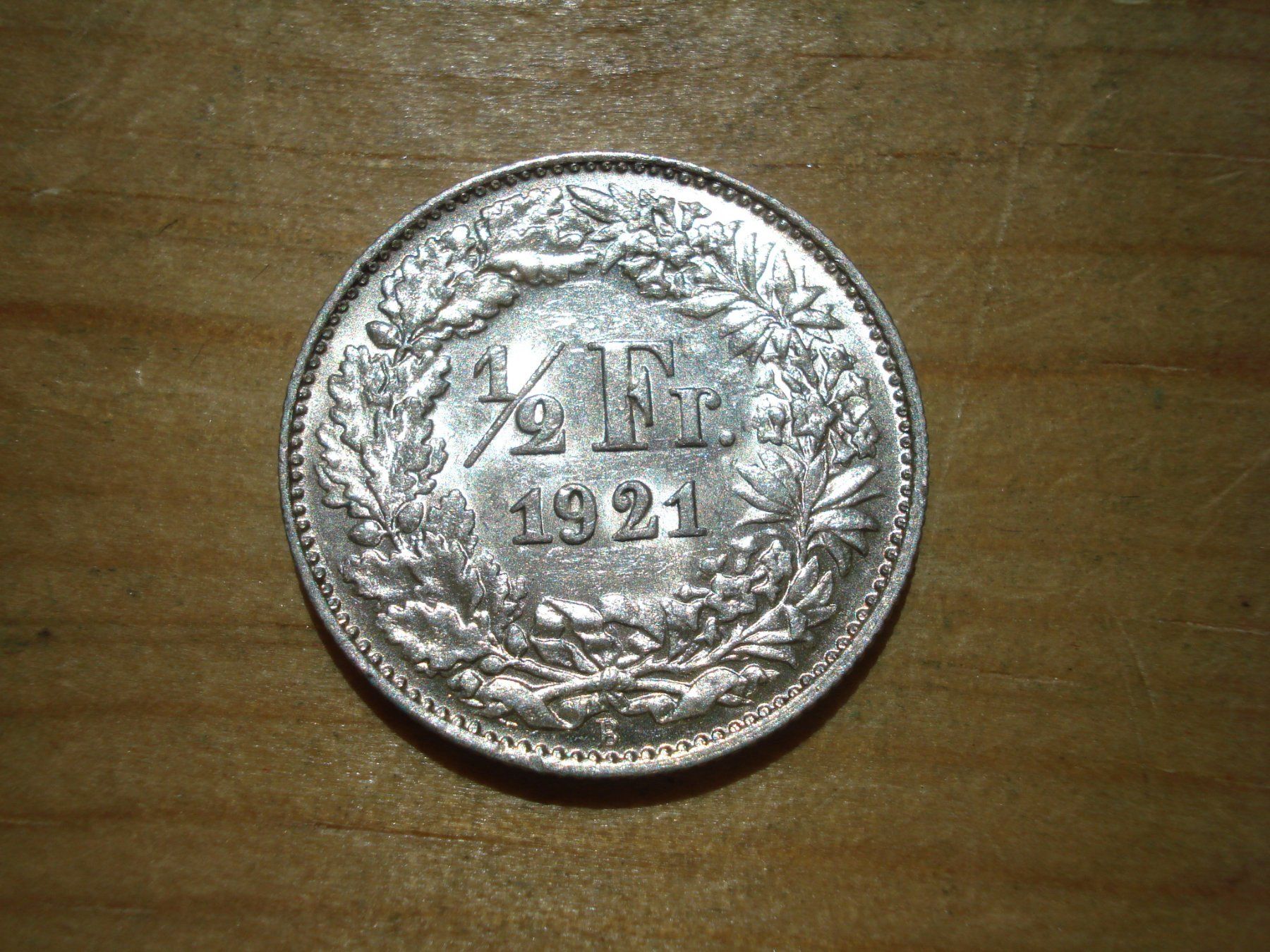 Alle Münzen: (H3) 1/2 Franken 1921 UNZ – Gebraucht aus Erlach von Net-Coins