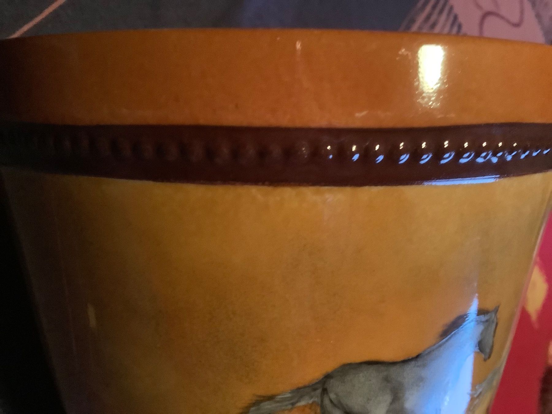 Tutte le decorazioni: CACHE-POT - Motif « chevaux « - Non ébréché – Usato da Le Lignon venduto da Gwen77 7