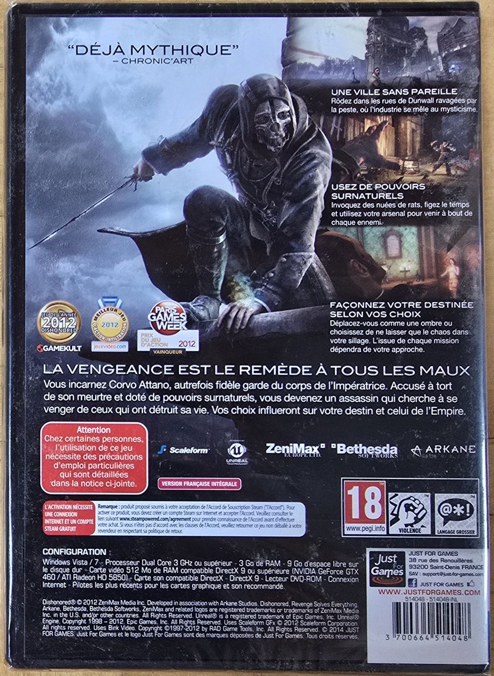 Microsoft Giochi: PC : Dishonored (Blister) – Nuovo e nell'imballaggio originale da Froideville venduto da xXSebastienXx 1