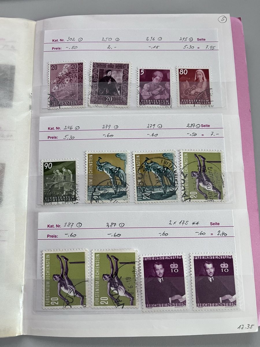 Tutti i francobolli: Briefmarken Auswahlheft Liechtenstein – Usato da Römerswil LU venduto da manuscha_ 5