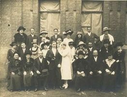 Vintage Photo Mariage 1919 Genève Noce Altes Foto Art Deco