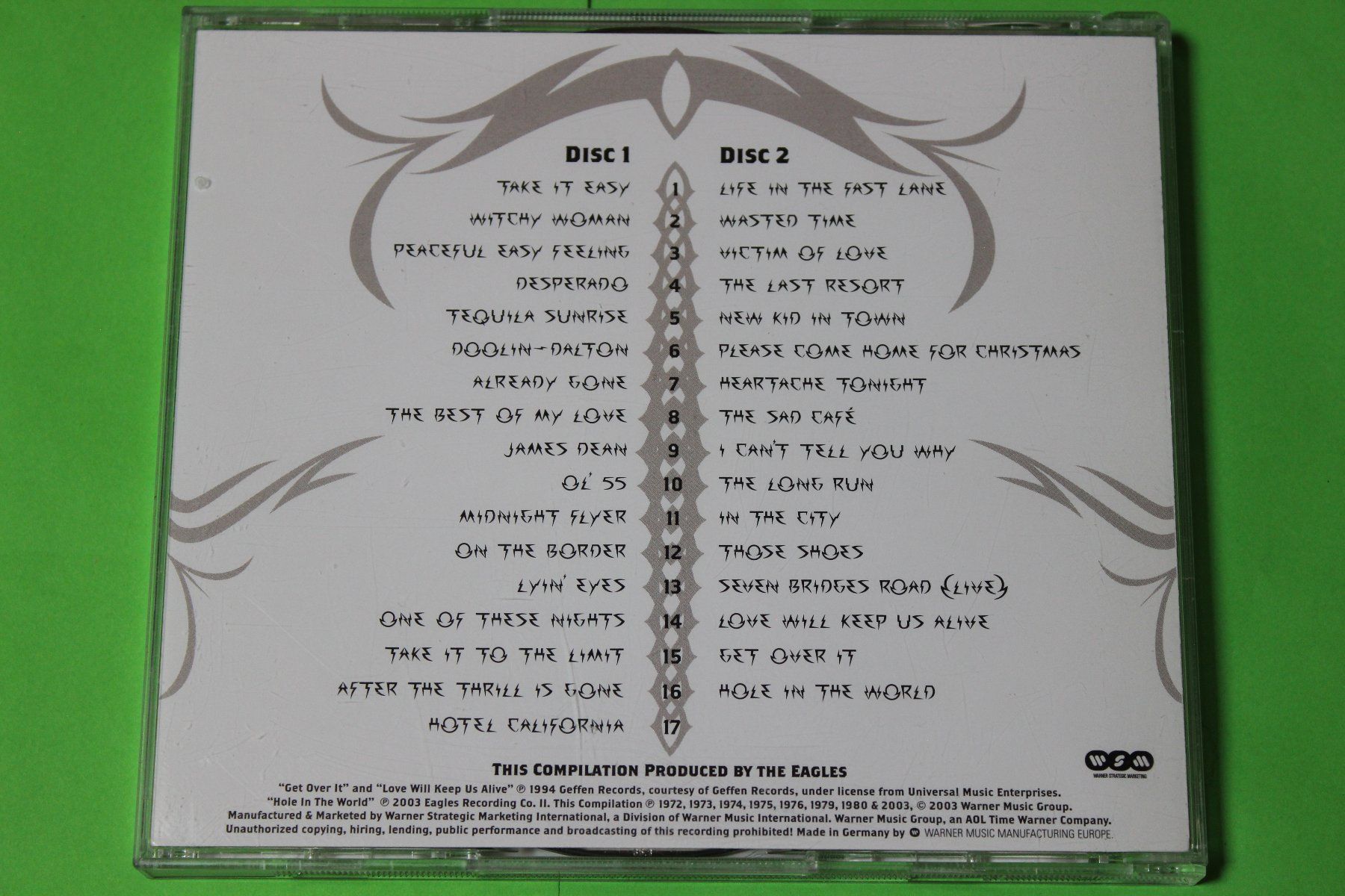CDs: THE EAGLES - THE COMPLETE GREATEST HITS 2CD 2003 – D'occasion à Tübach par JamesStone 2
