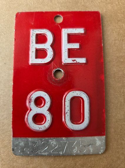 Sachs Ecriteaux: Velonummer BE 80 plaque velo – D'occasion à Schenkon par Uhu007